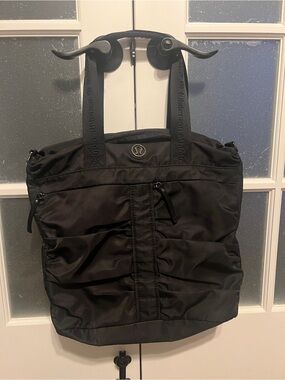 lululemon athletica Black Quilted Tote Bag
